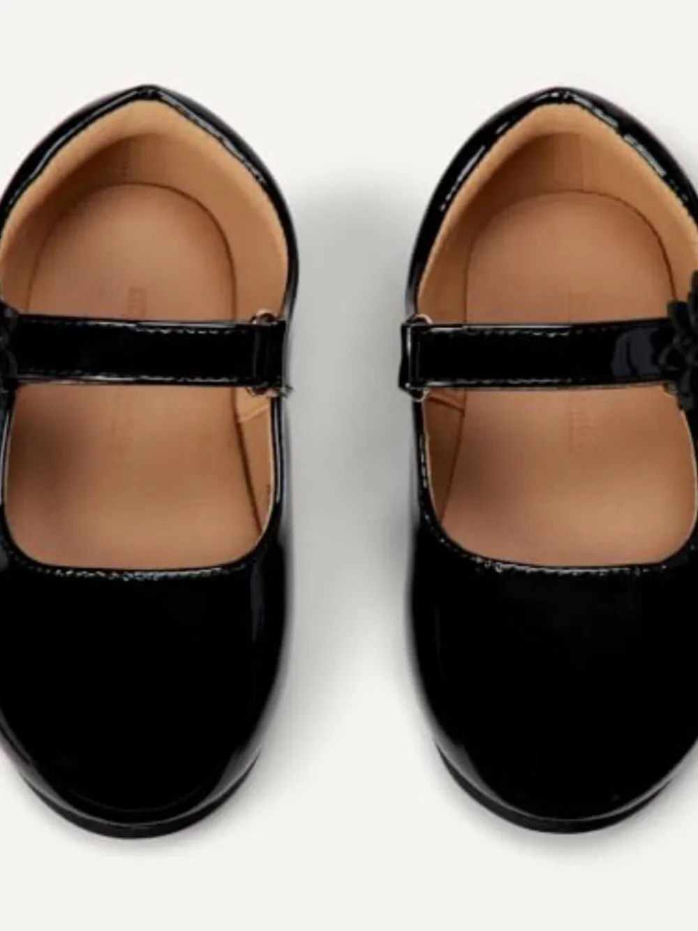 Girls Toddler Mary Jane Flats Faux Leather Hook & Loop Dress Shoes